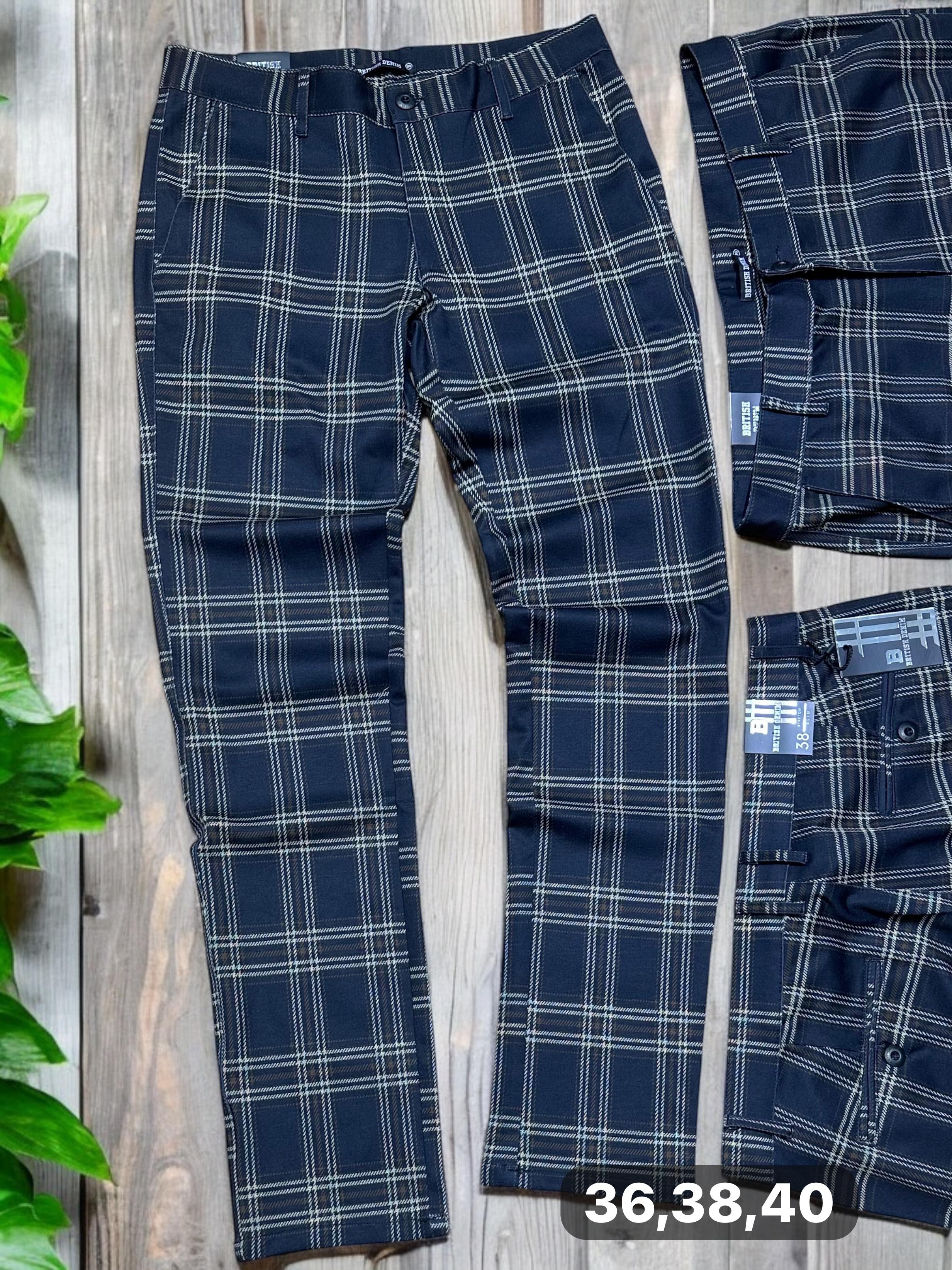 ropa para hombre - PANTALONES CASUALES DE CUADRO  0