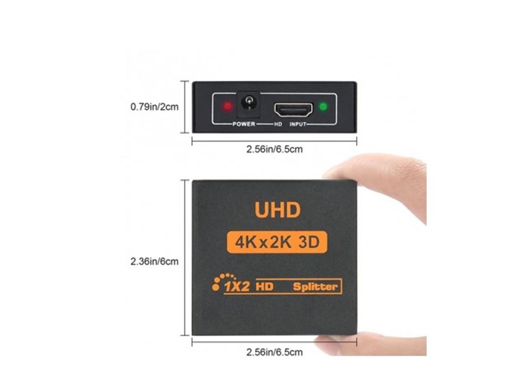 accesorios para electronica - Adaptador 1x2 HDMI HD 1080P Soporta Ultra 4K * 2K 3D 3