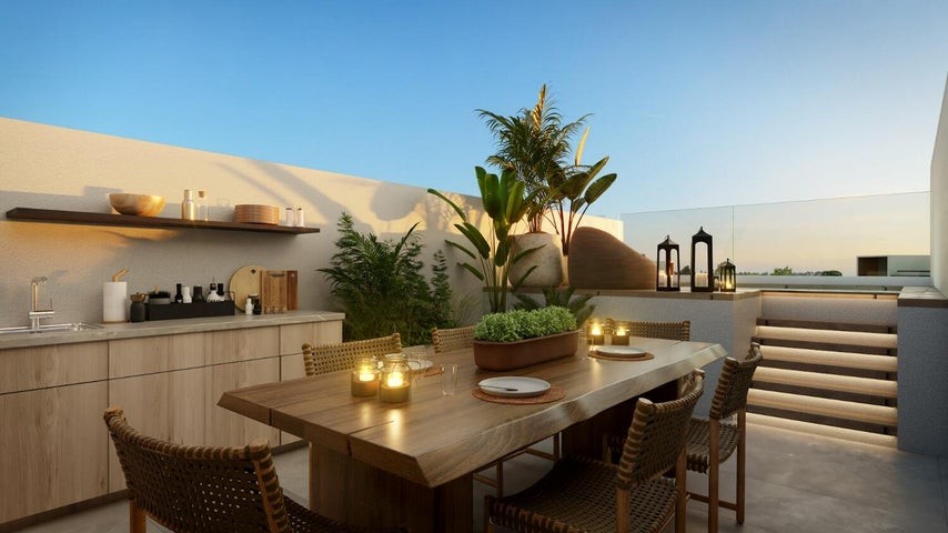 apartamentos - Proyecto en venta Punta Cana  #24-1706 un dormitorio, balcón, terraza, vista.
 4