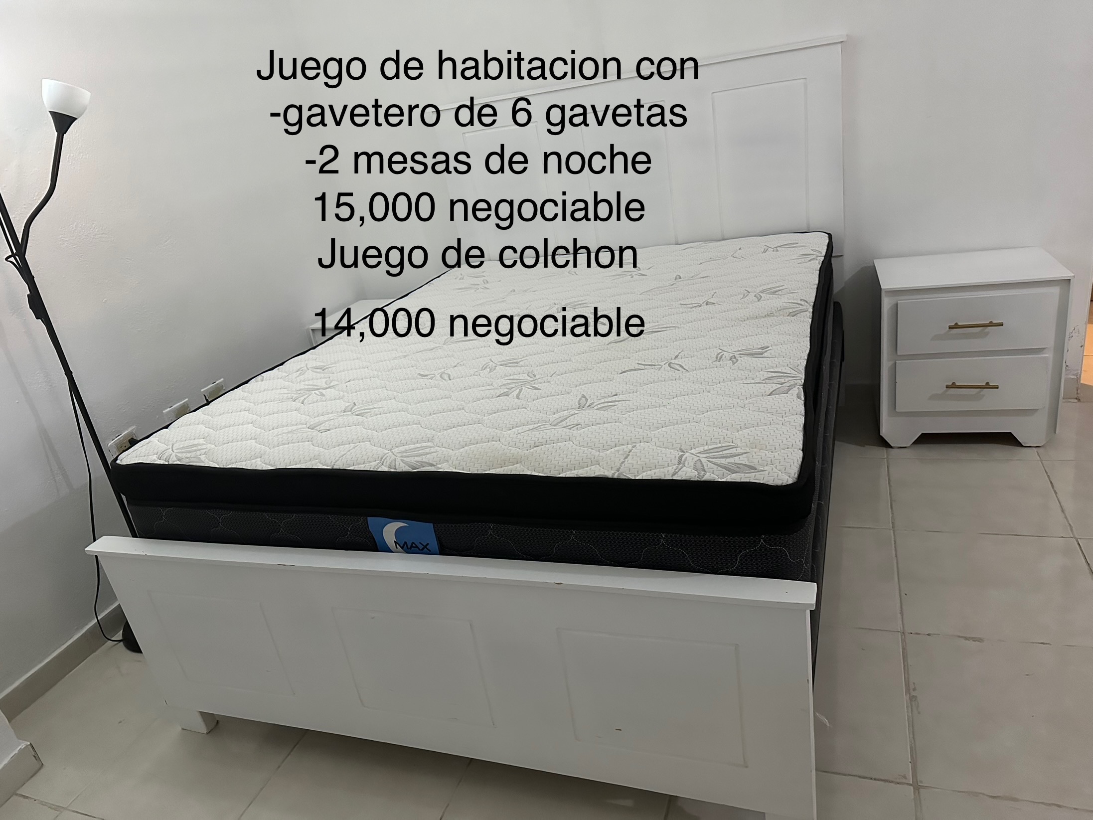 muebles y colchones - juego de habitacion 15,000 negociable 
juego de colchon 14,000 negociable