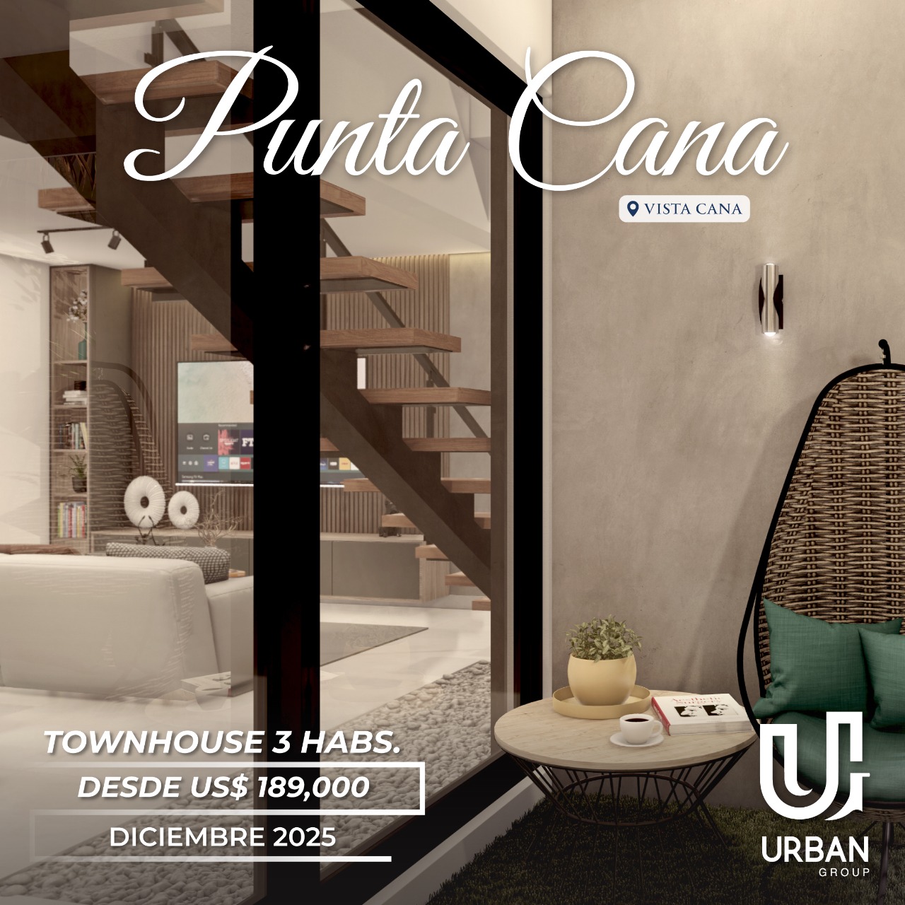 casas vacacionales y villas - Townhouses de 3 Habitaciones en Vistacana 3