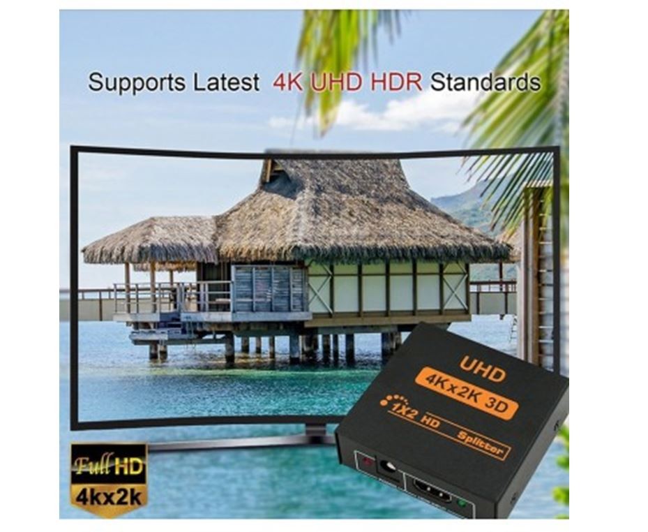accesorios para electronica - Adaptador 1x2 HDMI HD 1080P Soporta Ultra 4K * 2K 3D 4