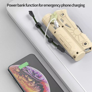 hobby y coleccion - Navaja Tactica Multifuncion Con Linterna Power Bank FOCO LUZ LED 7