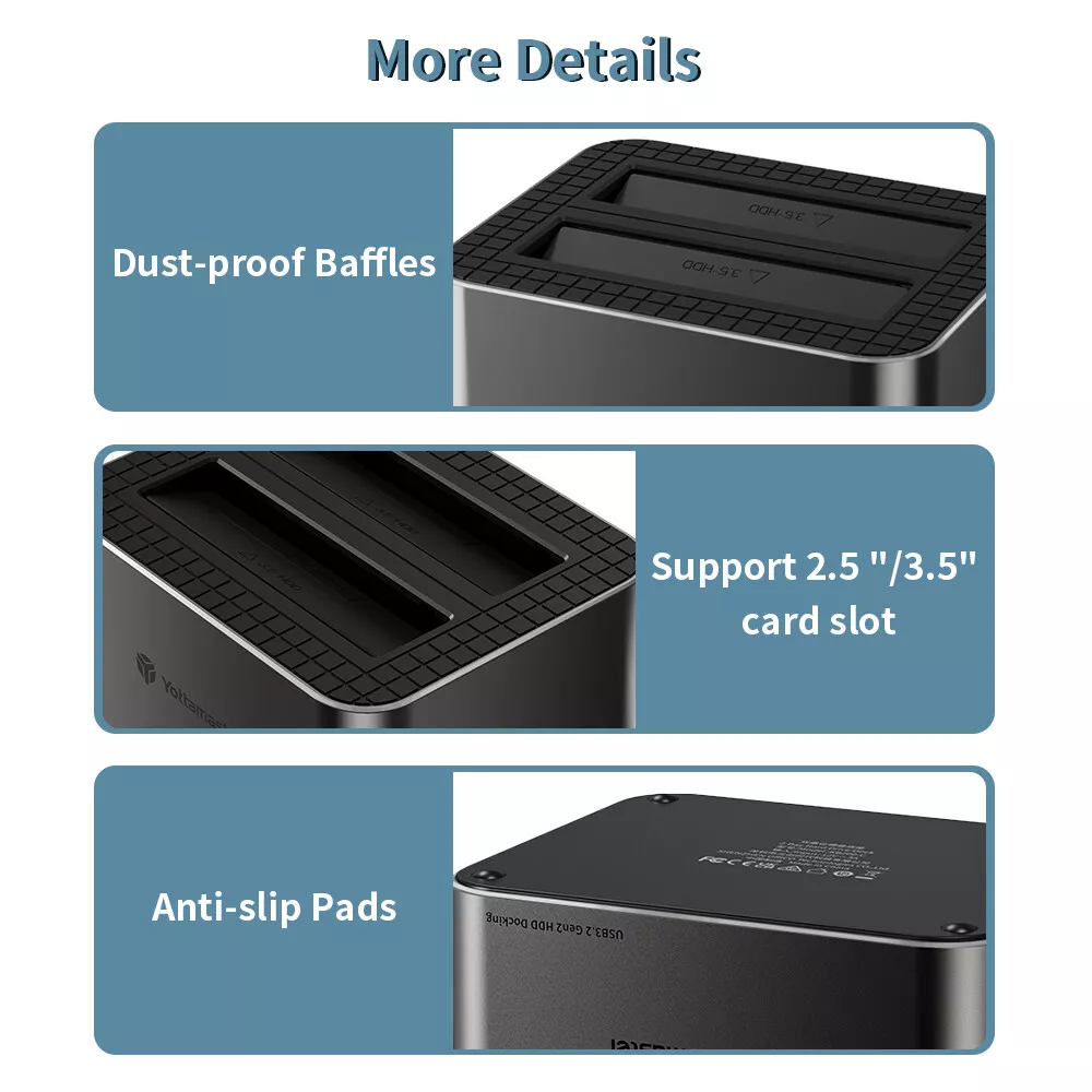 computadoras y laptops - Enclosure DUAL para PC HDD 2.5" 3.5" 2