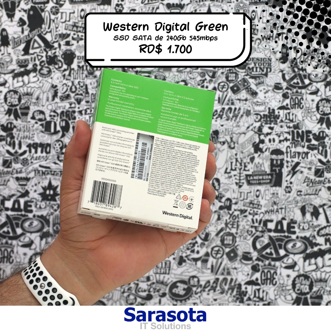 accesorios para electronica - SSD Western Digital Green de 240Gb SATA 2.5" en 1700  1