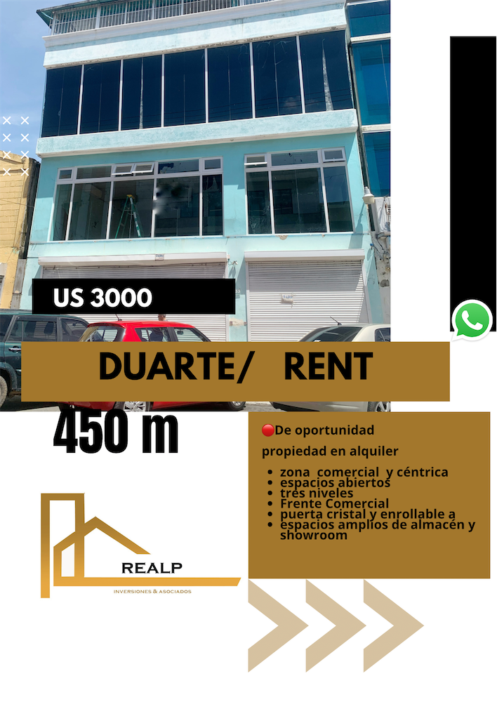 oficinas y locales comerciales - Local en la Duarte 450 metros 0