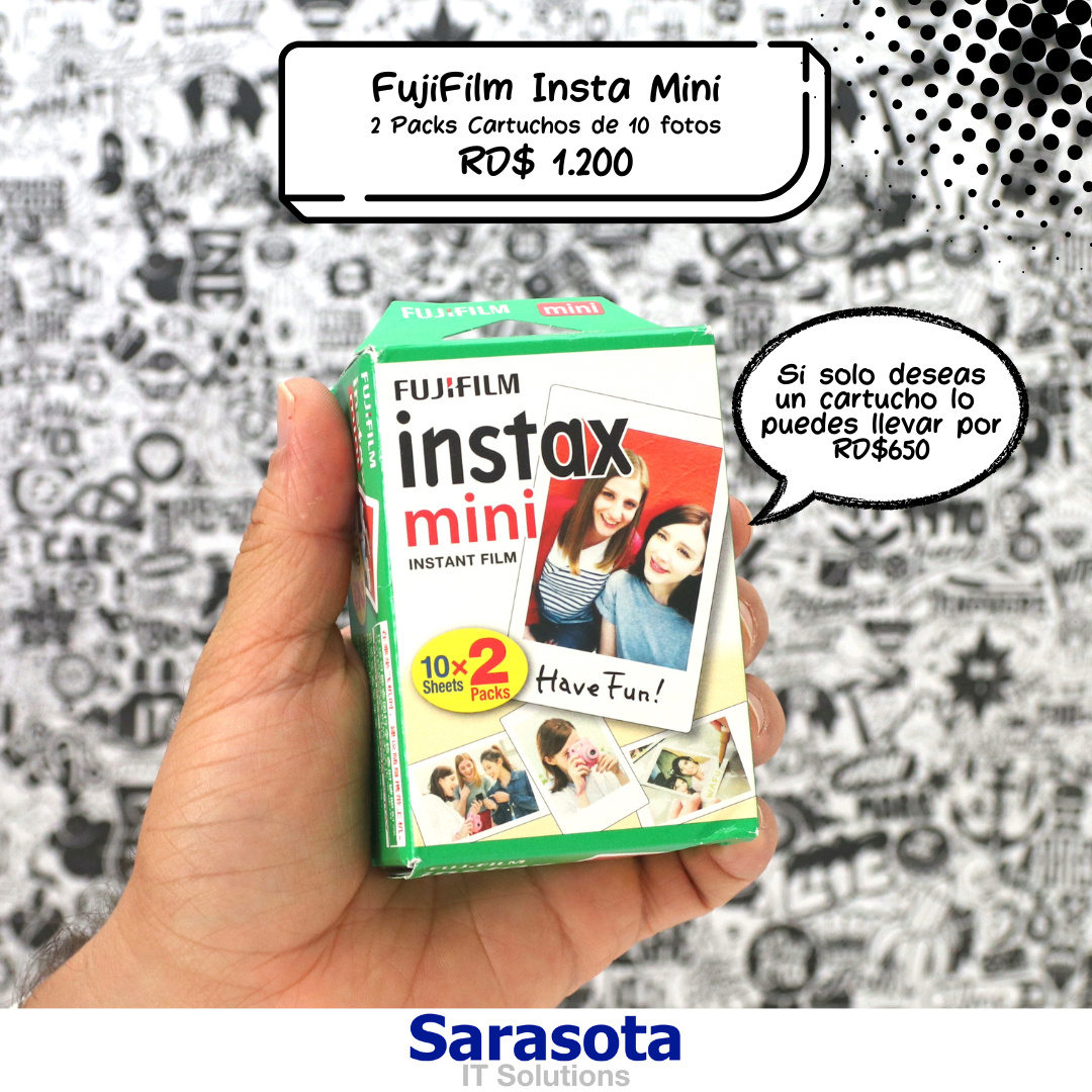 accesorios para electronica - Instax mini 2 pack cartuchos de 10 fotos Fujifilm