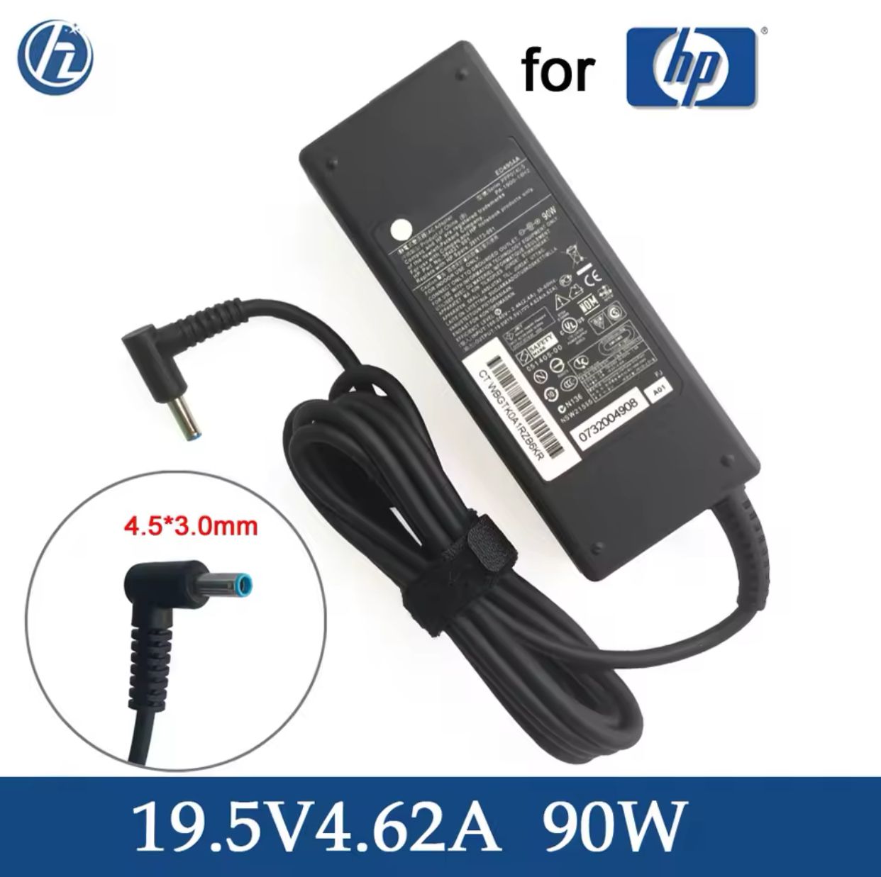 accesorios para electronica - cargador para laptops hp punta azul 