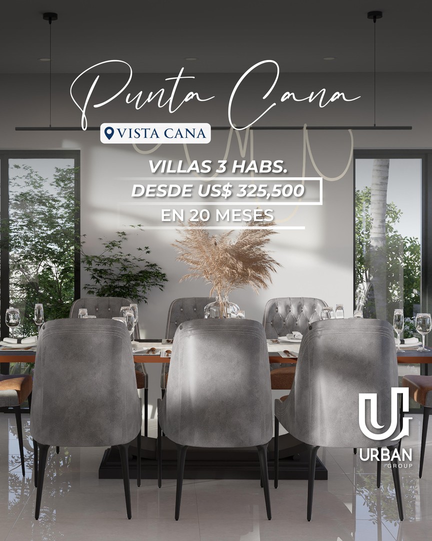 casas vacacionales y villas - Villas de 3 Habitaciones en Vistacana Punta Cana 3