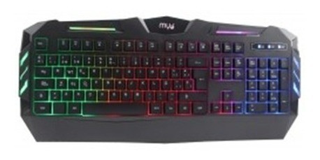 computadoras y laptops - TECLADO GAMING ILUMINADO MYO SERIE 5, USB, LED, BACKLIGHTING RAINBOW. ESPAÑOL 0