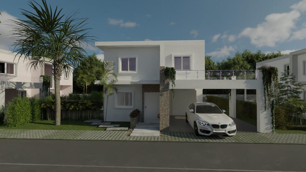 casas vacacionales y villas - Modernas villas de 3 habitaciones en Bávaro 1