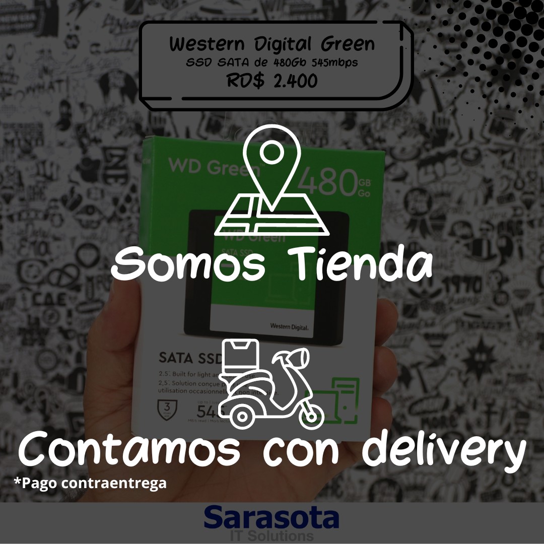 accesorios para electronica - SSD Western Digital Green de 480Gb SATA 2.5" en 2400 2