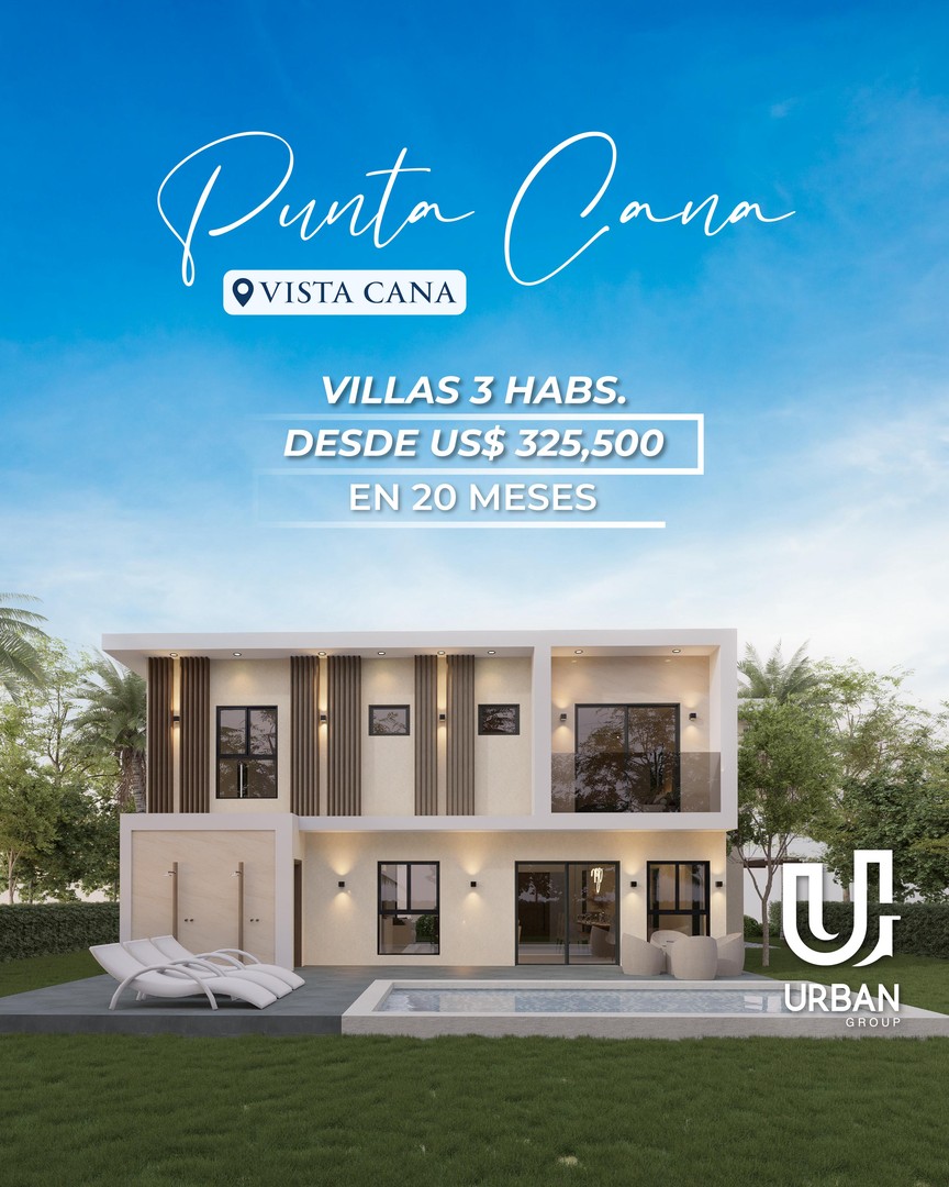 casas vacacionales y villas - Villas de 3 Habitaciones en Vistacana Punta Cana