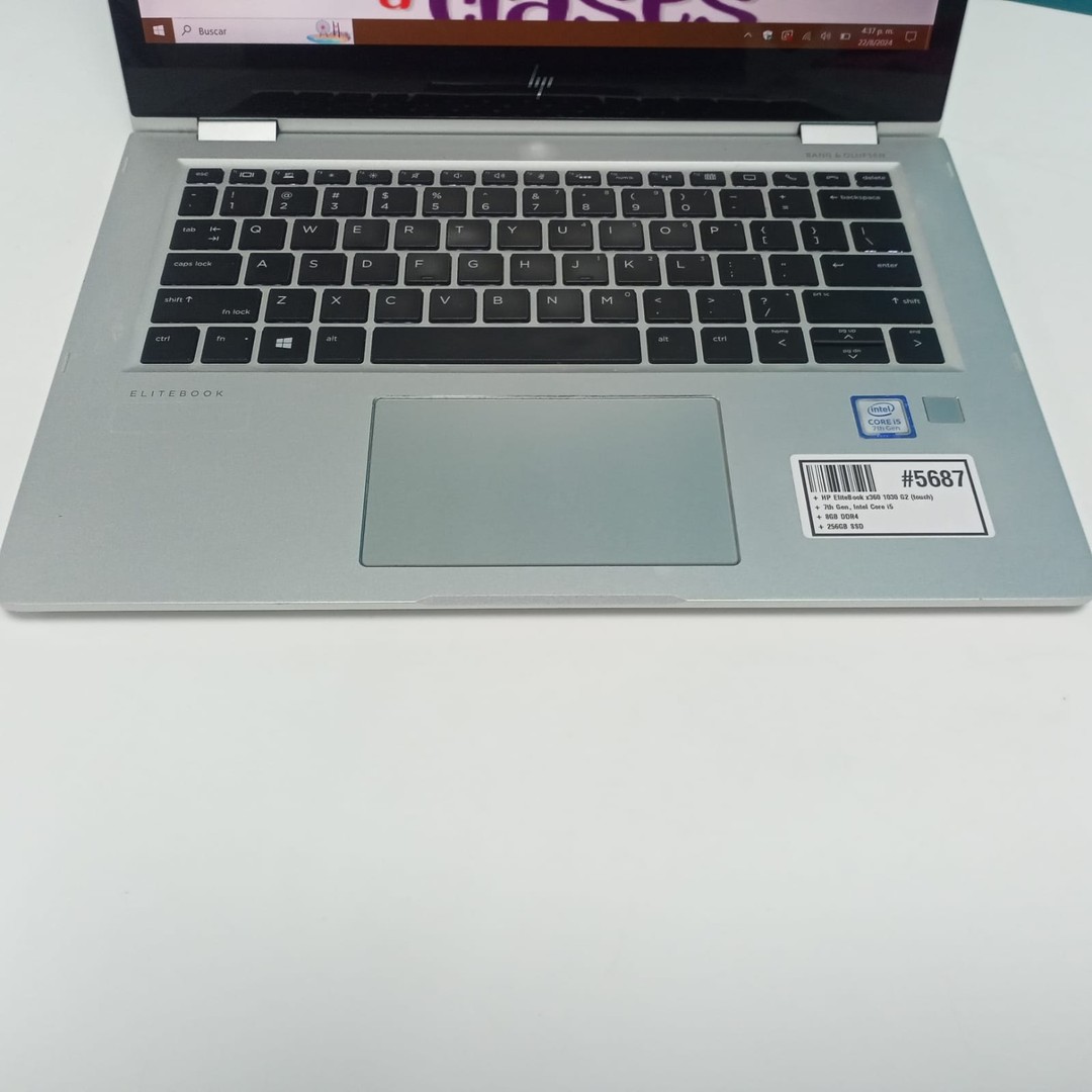 computadoras y laptops -  Laptop, HP EliteBook x360 1030 G2 (touch) / 7th Gen, Intel Core i5 / 8GB DDR4 / 2