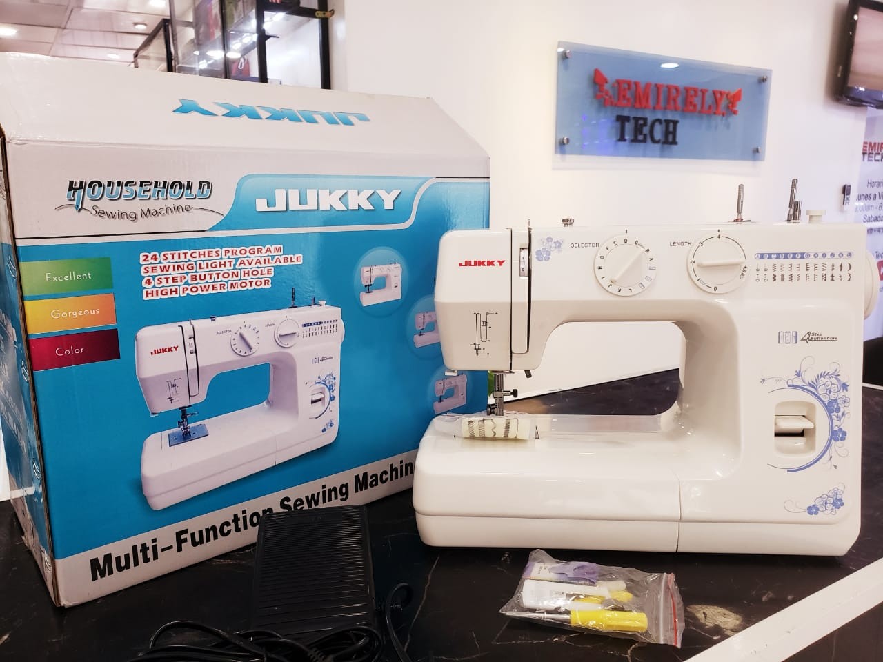 equipos profesionales - Maquina de coser Electrica multifuncional profesional JUKKY FH6224 5
