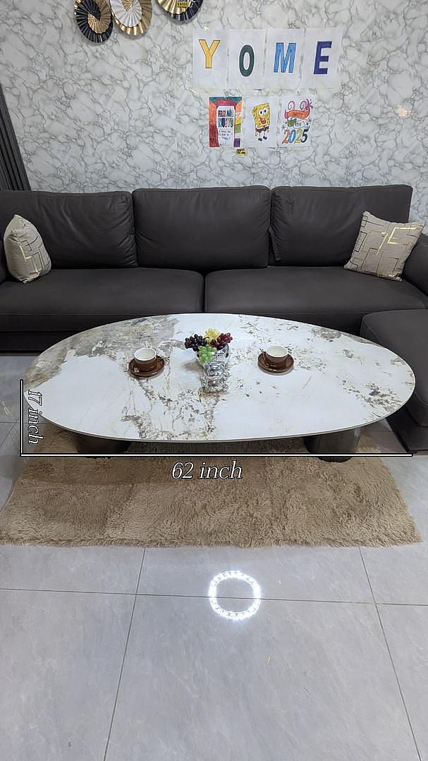 muebles y colchones - Mesa de Tope con acabado tipo Mármol. Elegancia y Modernidad para tu Sala 1