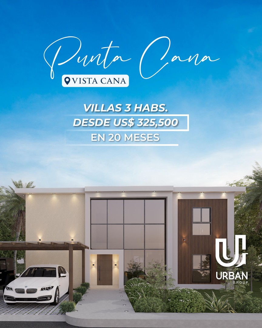 casas vacacionales y villas - Villas de 3 Habitaciones en Vistacana Punta Cana 1