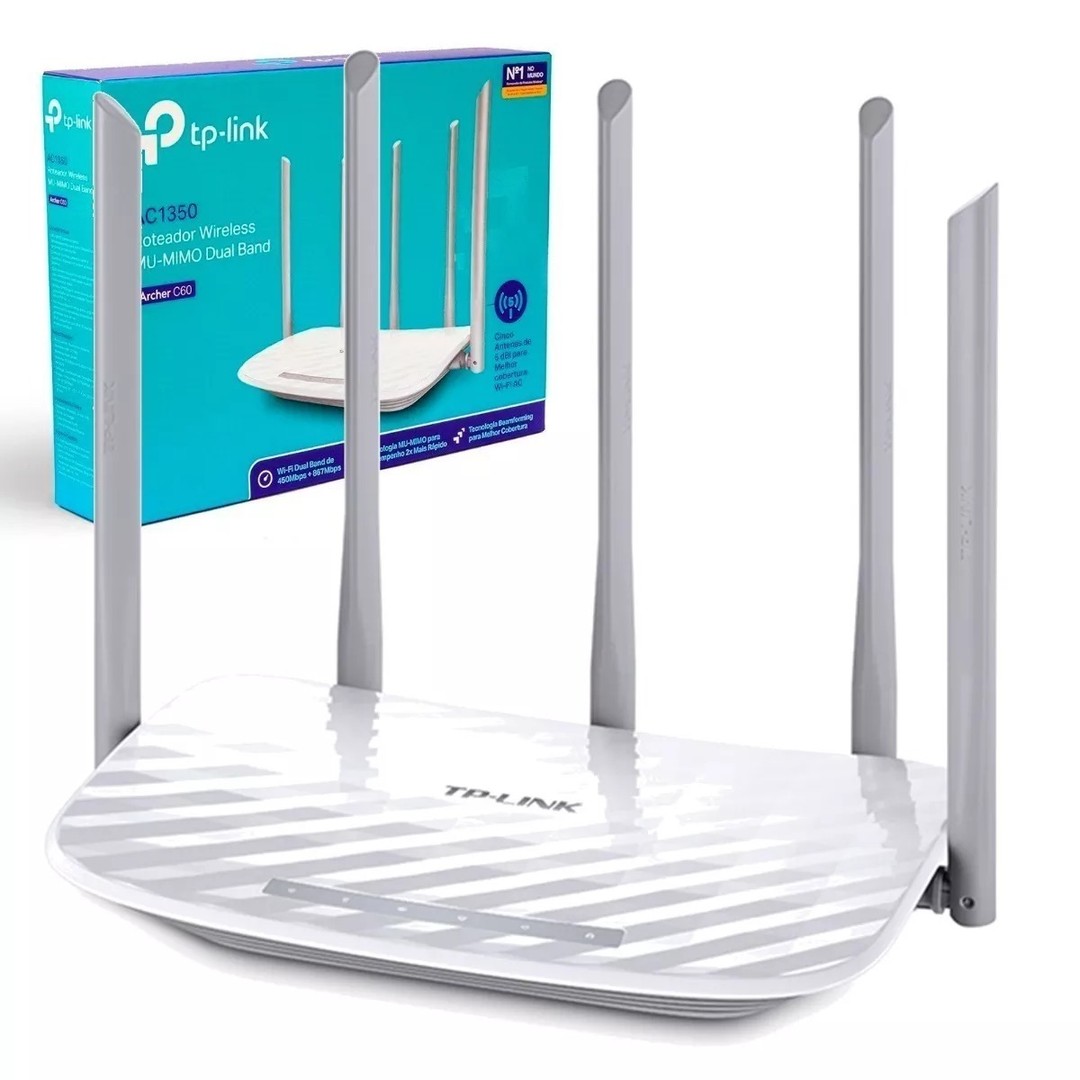 computadoras y laptops - Router Inalámbrico TP-LINK de Doble Banda  C60 AC1350  Wireless Dual Band  0