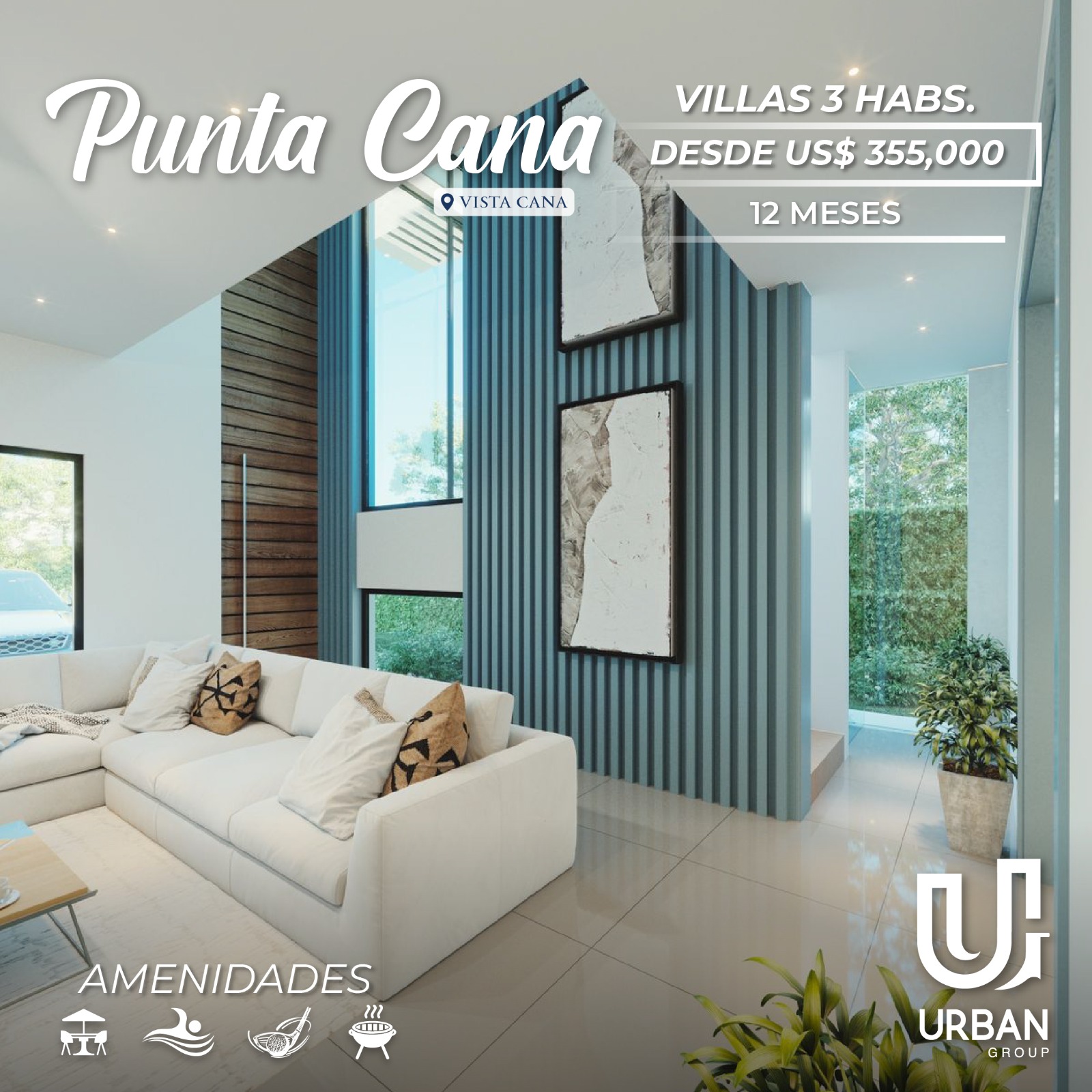 casas vacacionales y villas - Villas en Vistacana Punta Cana 4