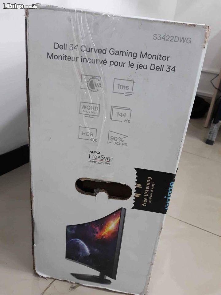 computadoras y laptops - Monitor DELL GAMING CURVO DE 34 WQHD 3440 x 1440 S3422DWG / 144HZ 1