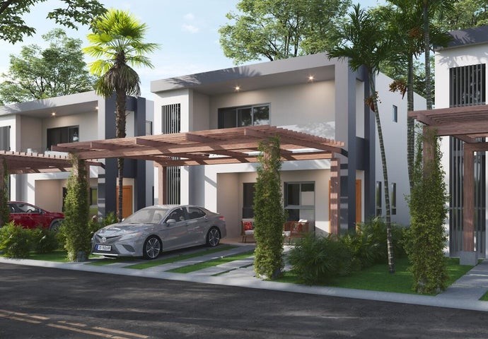 casas - Proyecto en venta Punta Cana #24-2031 tres dormitorios, terraza, BBQ, seguridad. 9