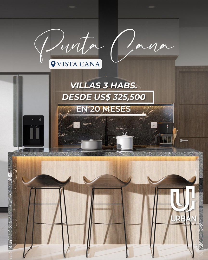 casas vacacionales y villas - Villas de 3 Habitaciones en Vistacana Punta Cana 2