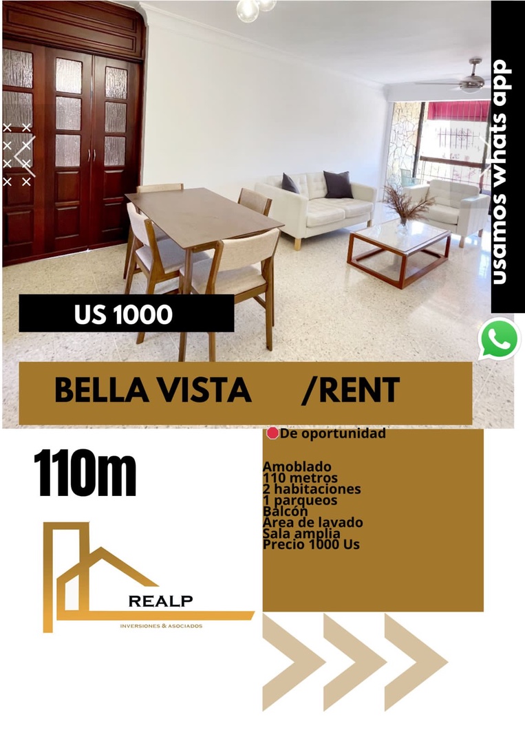 apartamentos - Apto en bella vista amoblado 