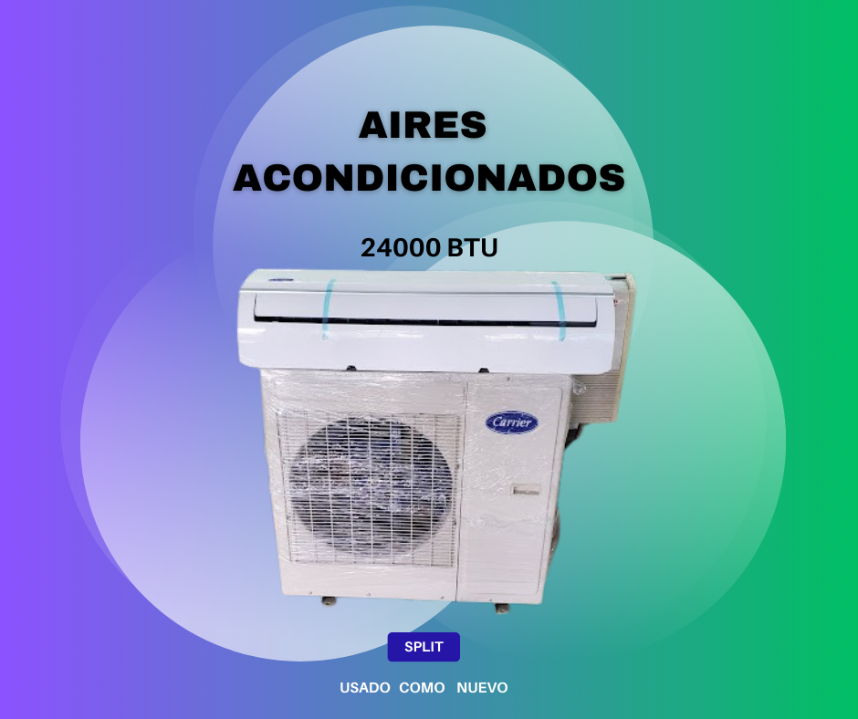 aires acondicionados y abanicos - Aire Acondicionado 24000 BTU Split convencional