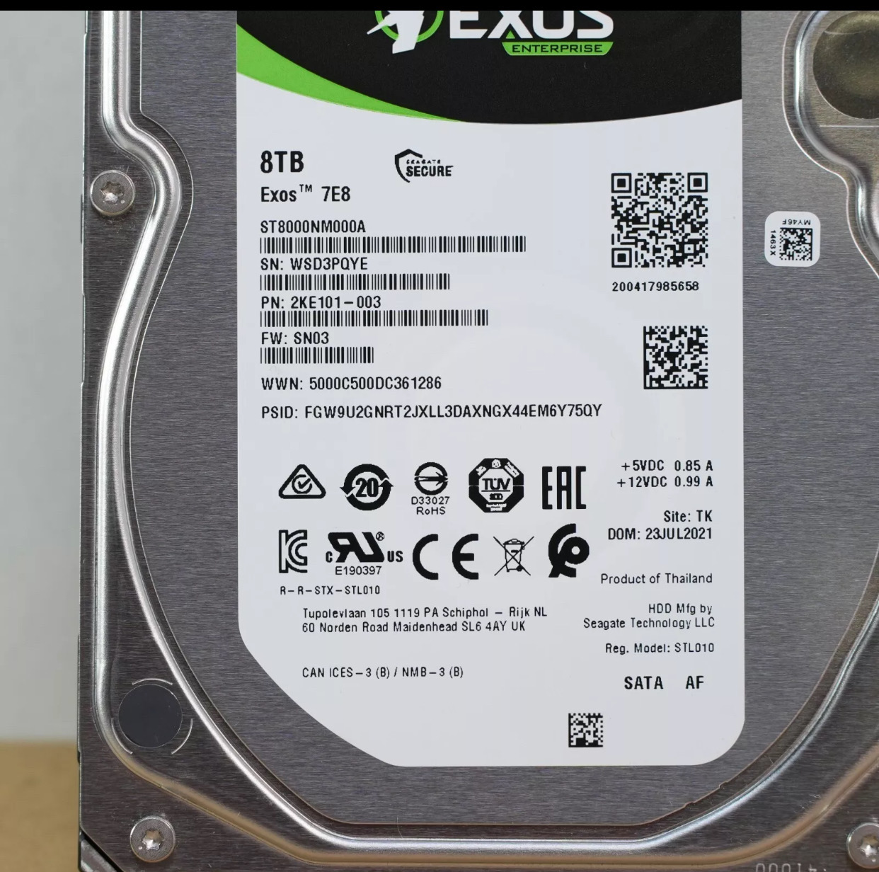 otros electronicos - SEAGATE EXOS 7E8 8TB ENTERPRISE 3.5" HDD 1