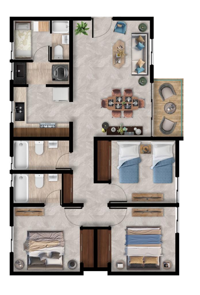 apartamentos - NUEVO PROYECTO DE APARTAMENTOS EN LOS FRAILES 4