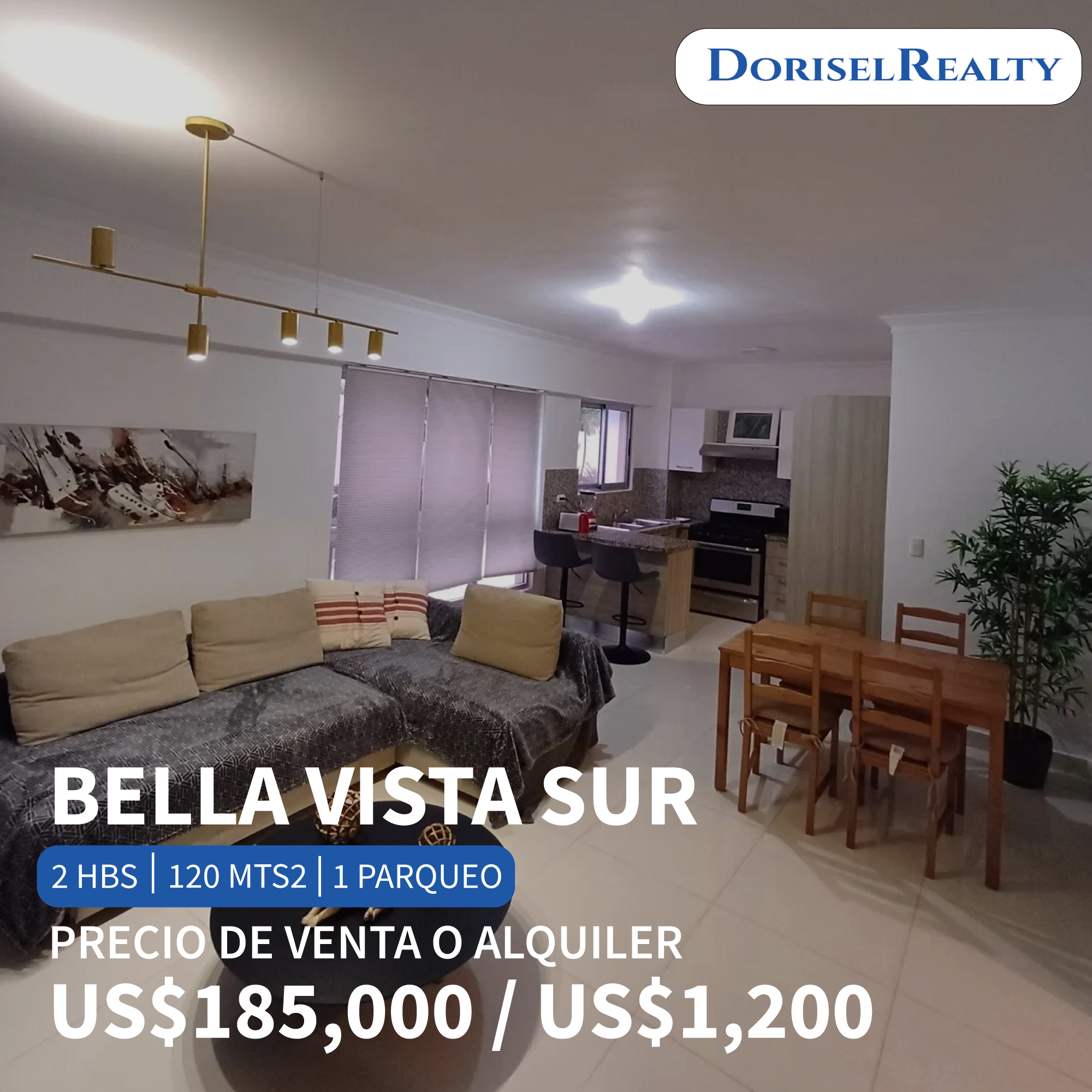 apartamentos - ALQUILER O VENTA DE APARTAMENTO EN BELLA VISTA SUR