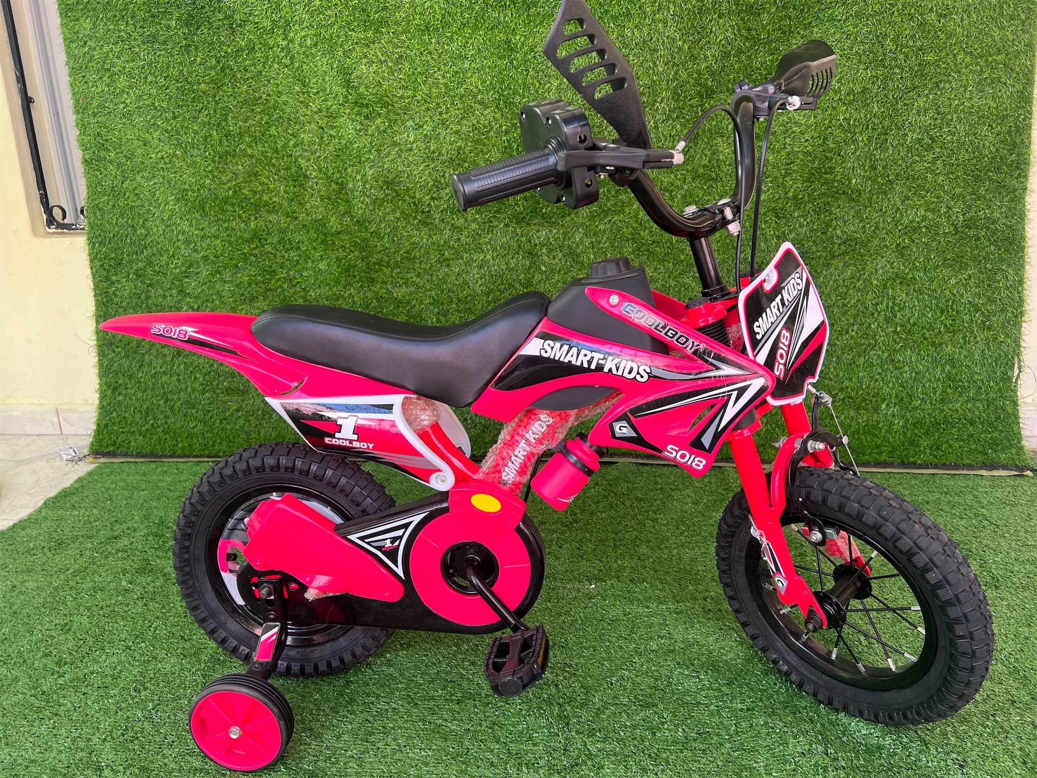 juguetes - Bicicleta tipo motocross aro 12 con sonido para niños  3-4 años taza ancha nueva 4