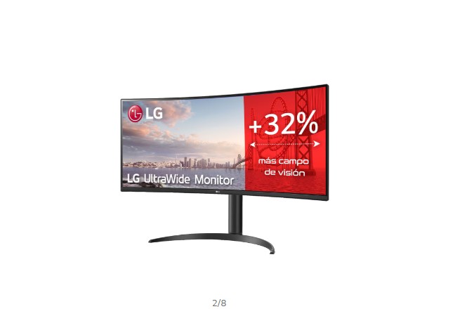 computadoras y laptops - Monitor LG Ultrapanoramico 34`` 160Hz 34WP65C AMD FreSync 3