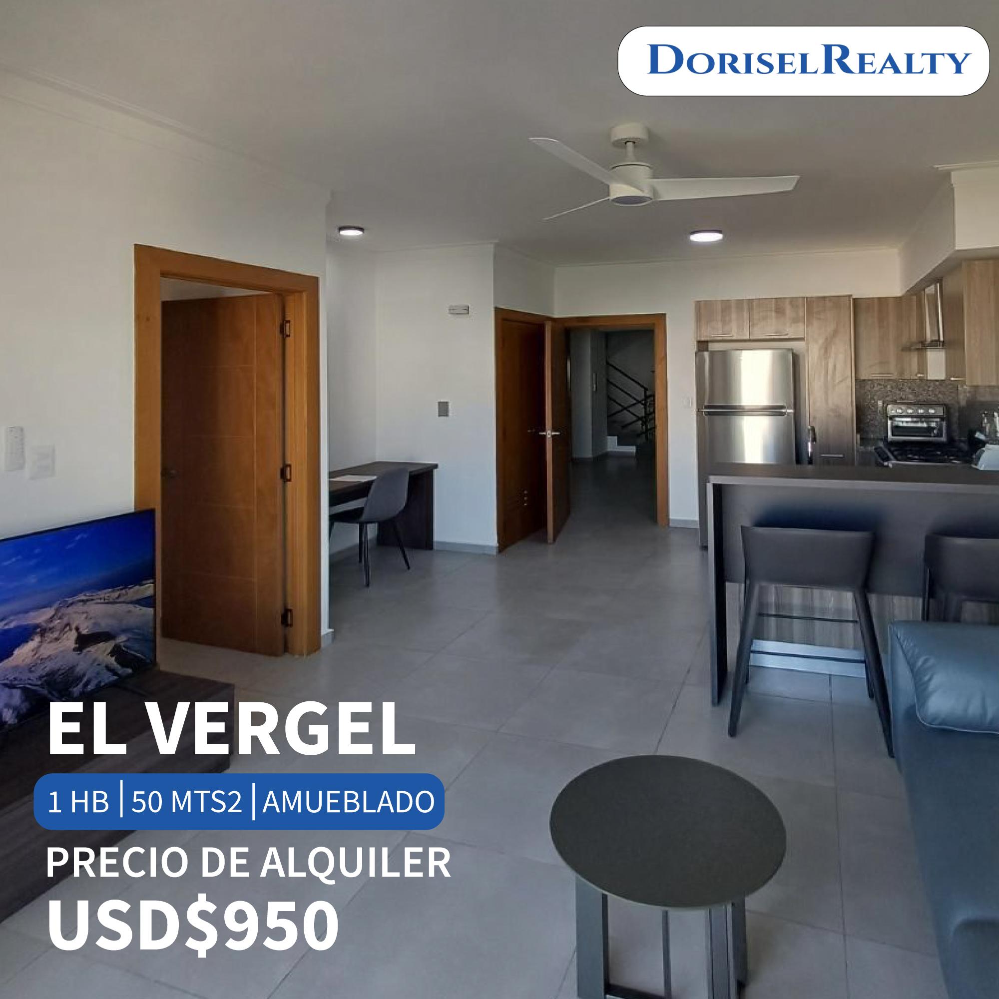 apartamentos - ALQUILER DE APARTAMENTO AMUEBLADO EN EL VERGEL