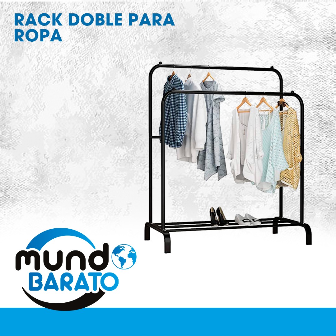 decoración y accesorios - Rack para ropa colgador perchero DOBLE colgar ropa tendedero 0