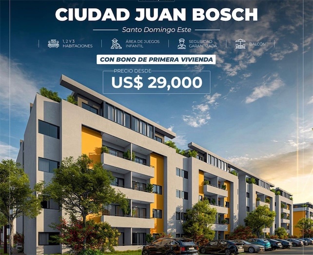 apartamentos - Venta de apartamentos en la Ciudad Juan Bosh Santo Domingo este ecológica cerca 