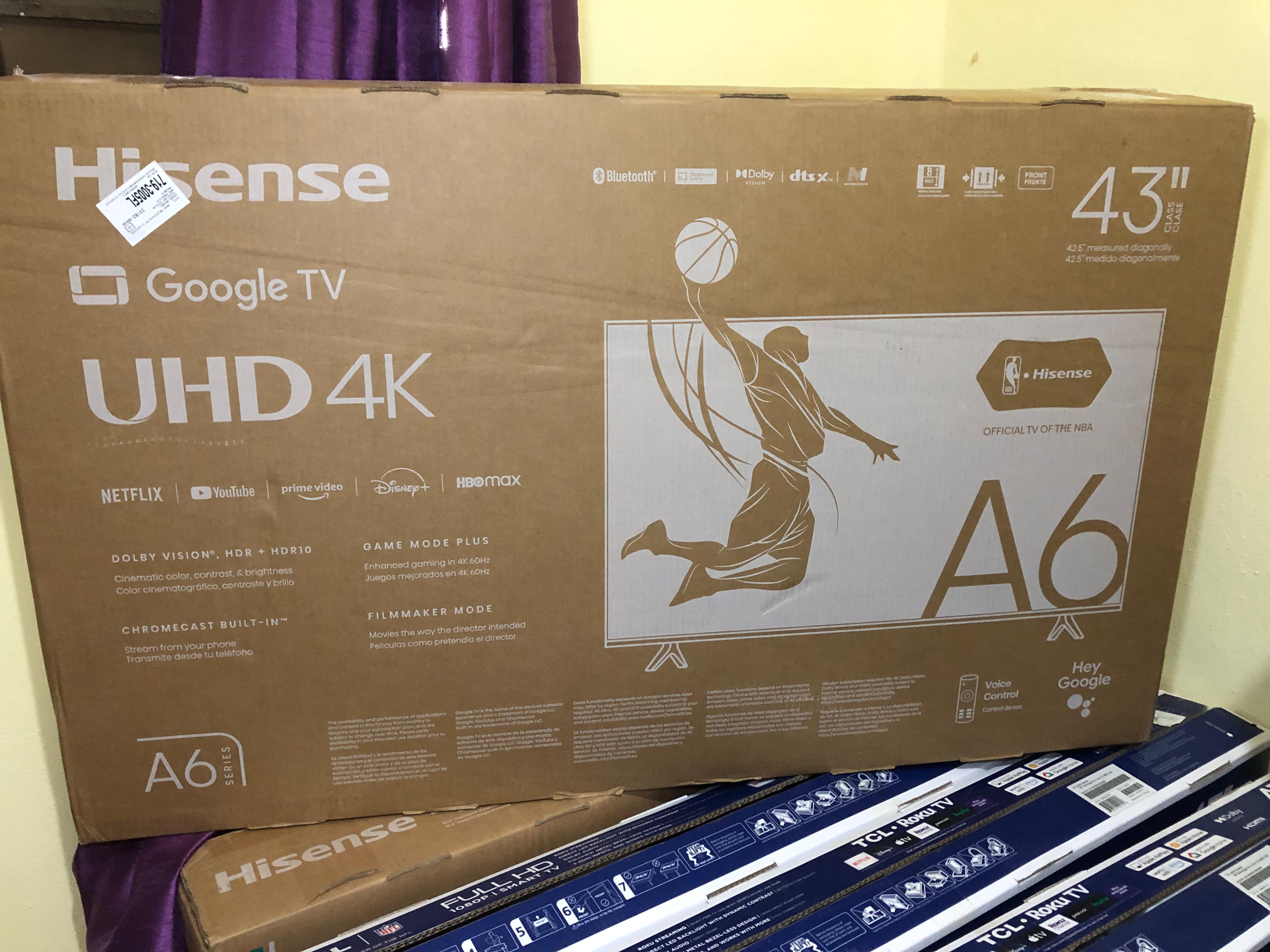 tv - Hisense Google tv 43 pulgadas 4K UHD sin bordes en la pantalla  1