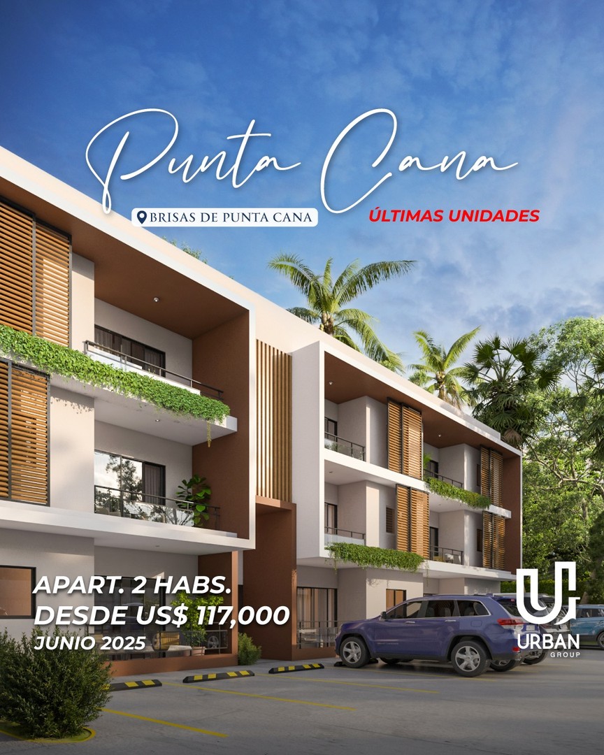 apartamentos - Apartamentos de 2 Habitaciones US$117,000 En Brisas de Punta Cana 1