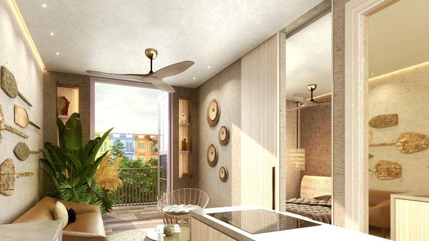 apartamentos - Proyecto en venta Punta Cana  #24-92 un dormitorio, un baño, un puesto.
 1