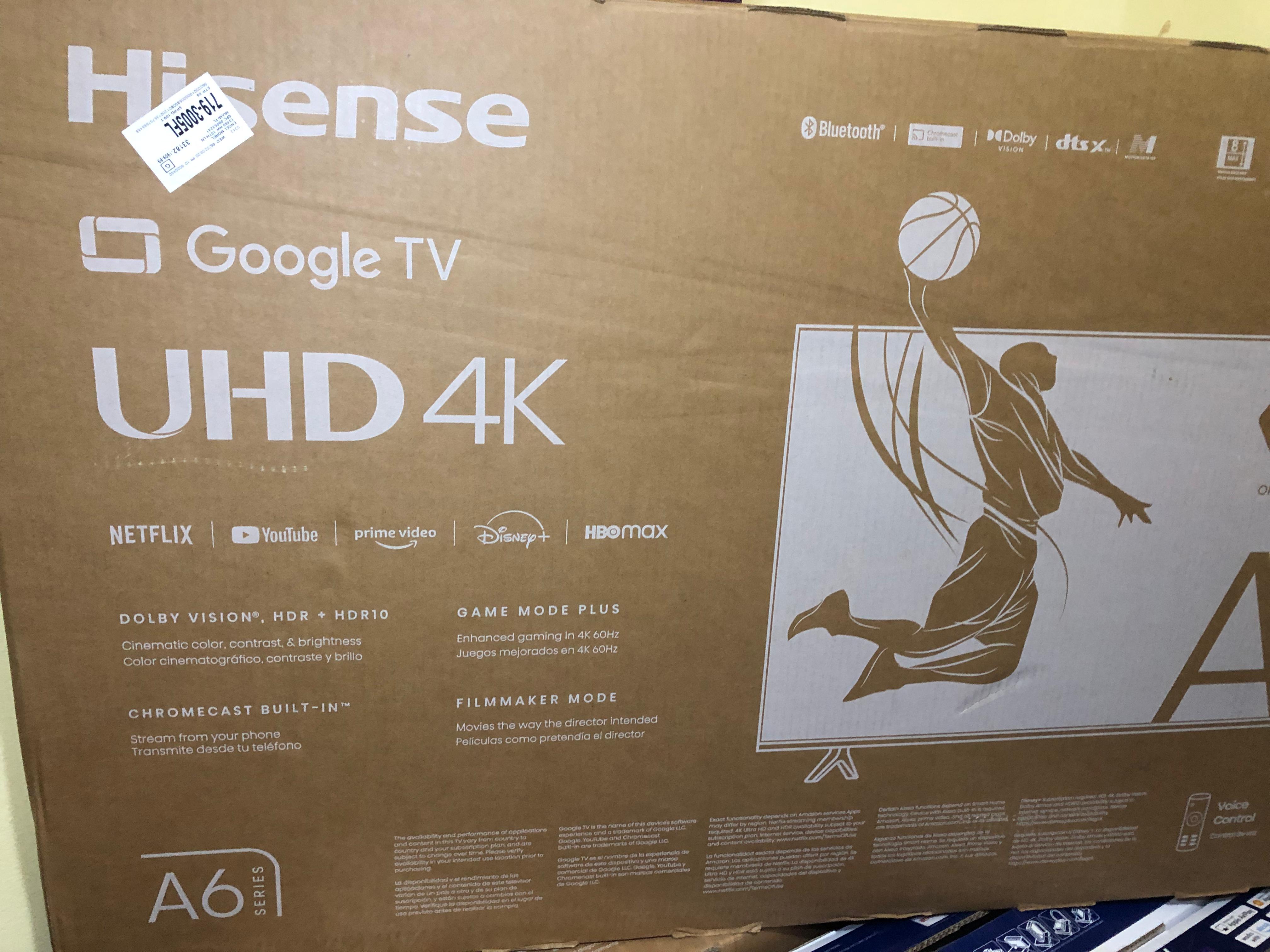 tv - Hisense Google tv 43 pulgadas 4K UHD sin bordes en la pantalla  2