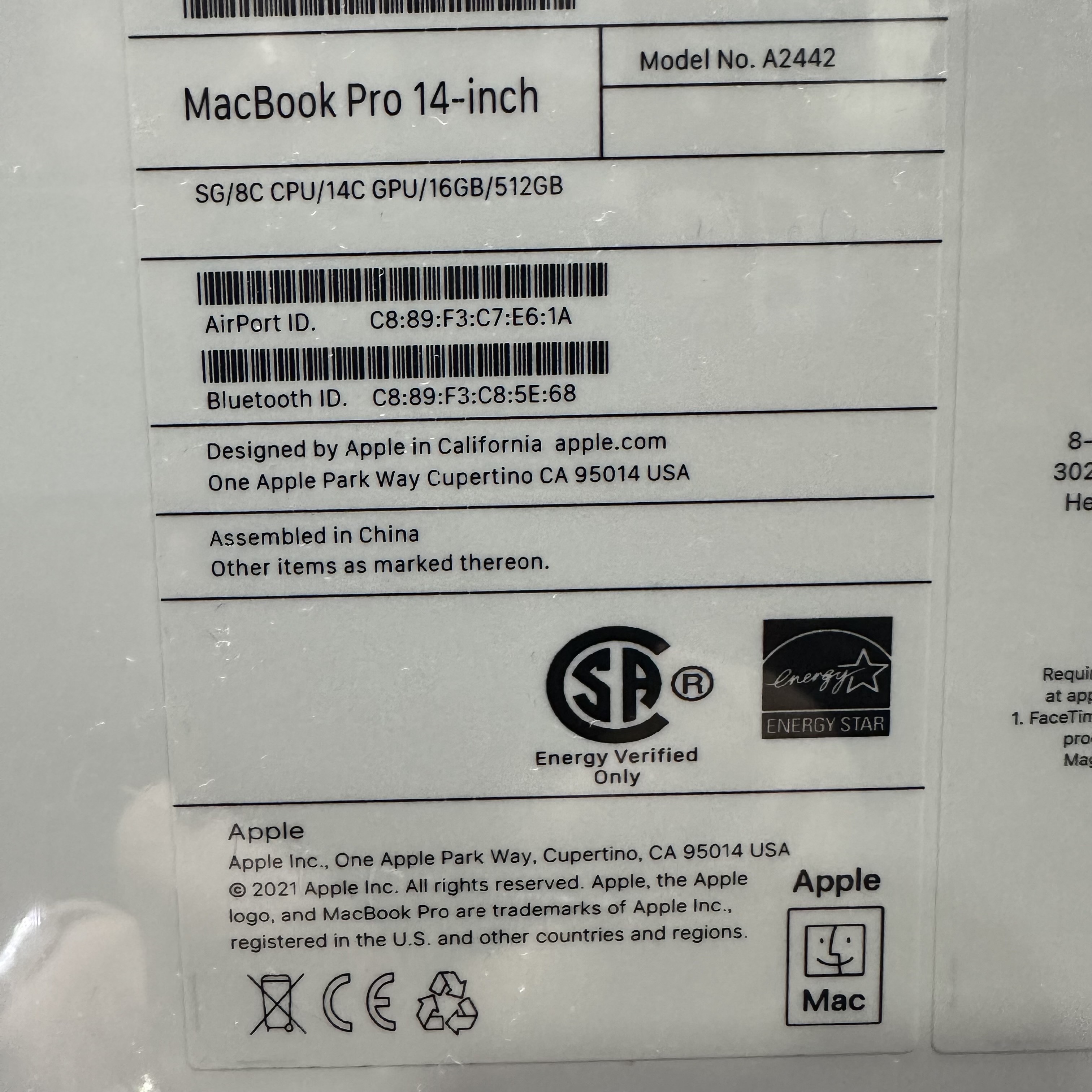 computadoras y laptops - MACBOOK PRO M1 PRO 14" 512GB 16GB RAM SELLADA‼️🔥 1