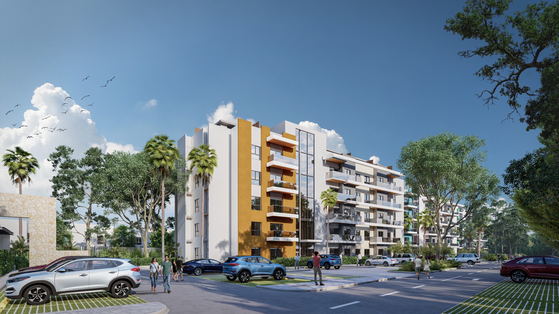 apartamentos - Venta de Apartamentos modernos con linea blanca, ascensor y piscina en Bávaro  