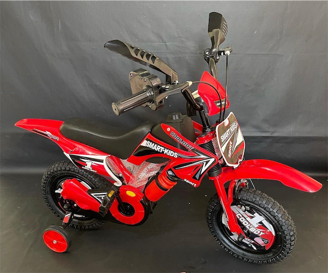 juguetes - Bicicleta tipo motocross aro 12 con sonido para niños  3-4 años taza ancha nueva 3