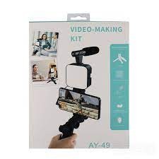 camaras y audio - Kit de video making AY-49 de 3 luces ideal para podcast y videos