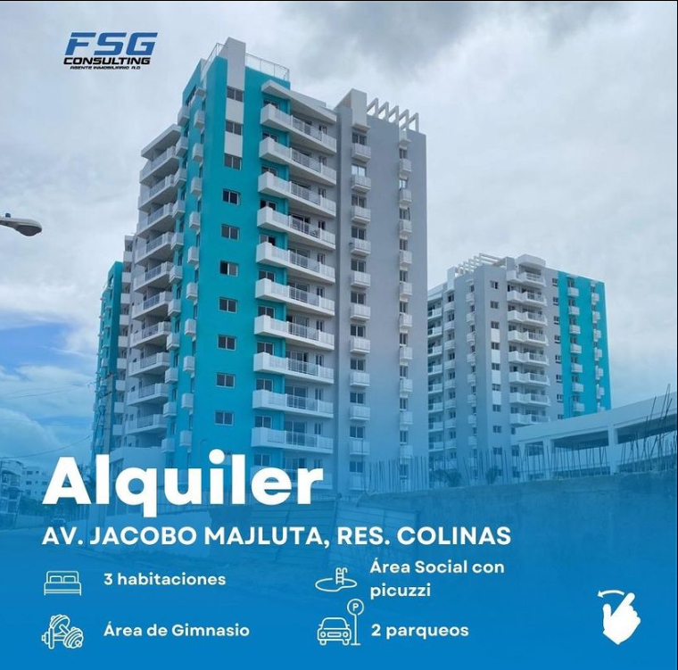 apartamentos - Apartamento en alquiler en Colinas Jacobo Majluta