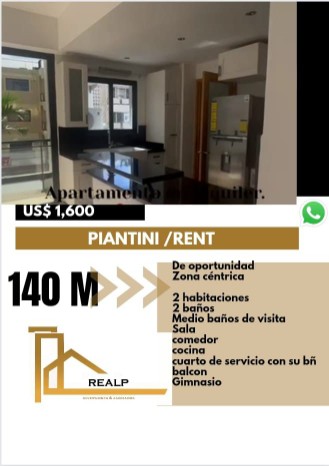 apartamentos - Apartamento en Piantini línea blanca