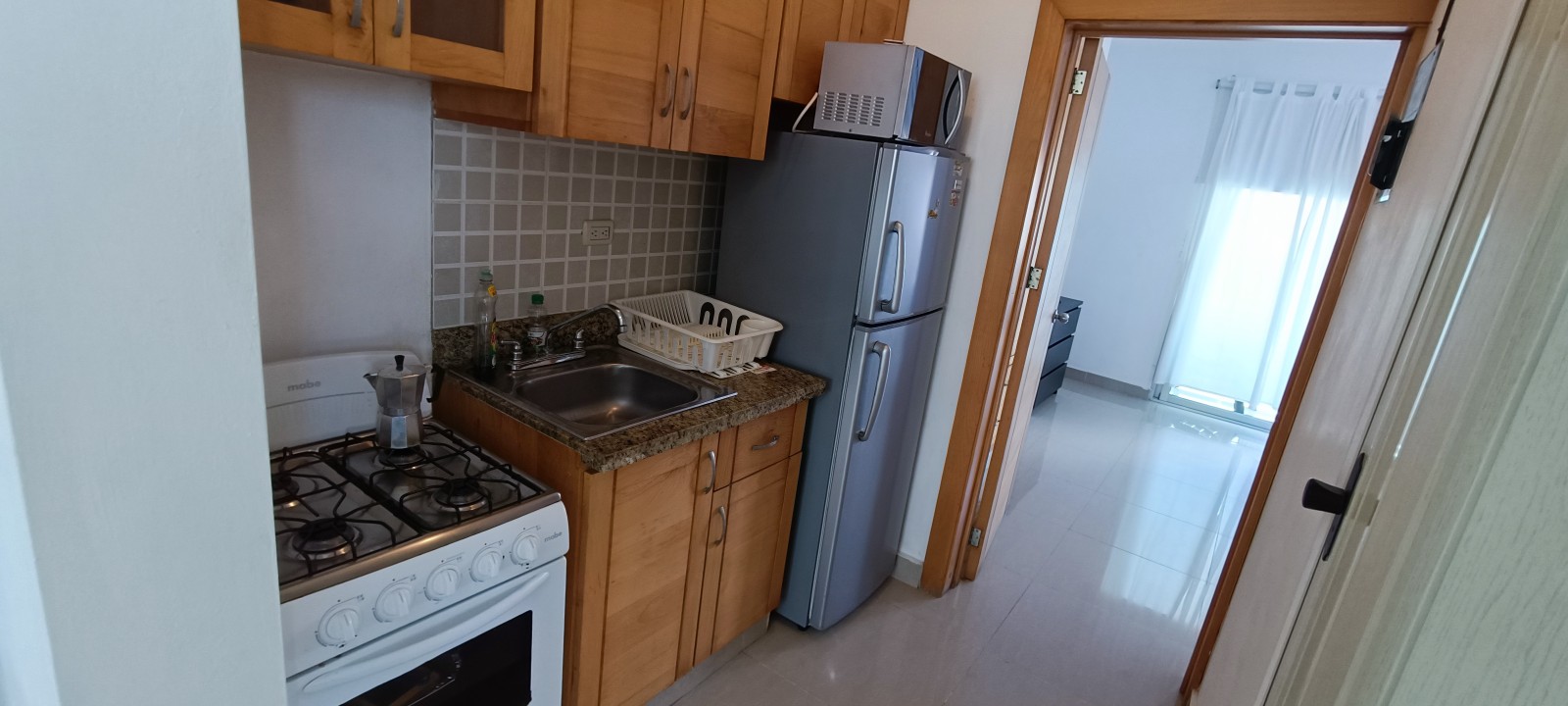 apartamentos - Alquiló Apto estudio Amueblado atrás de unión medica Santiago 5