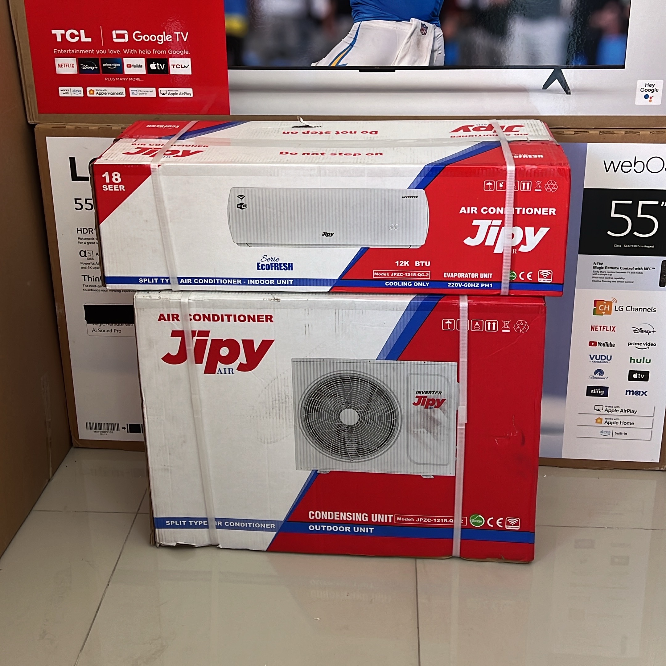 aires acondicionados y abanicos - aire acondicionado Jipy inverter 12 mil btu wifi eficiencia 18