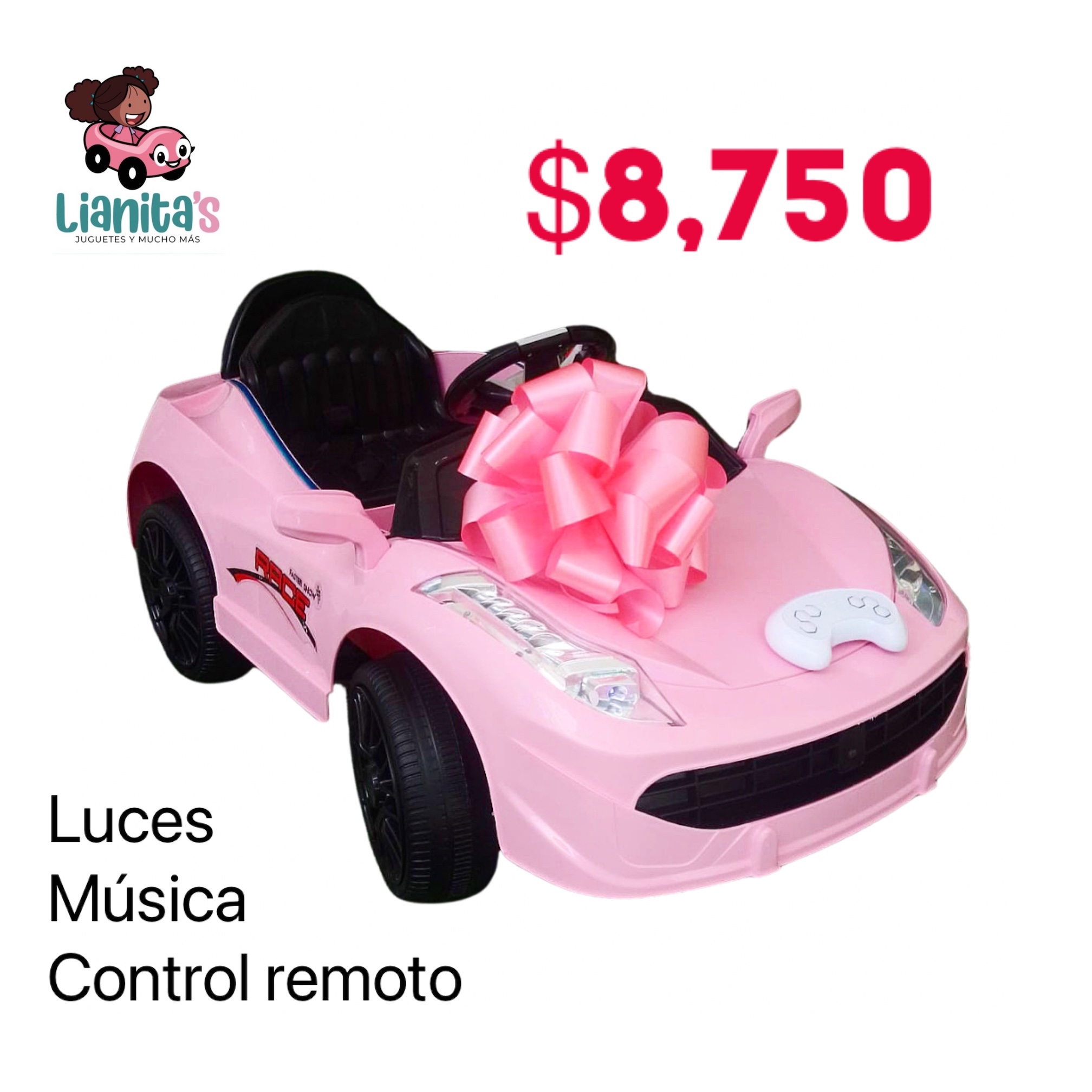juguetes - Carro de batería recargable para niños de 1-3 años : luces,música,control remoto 1