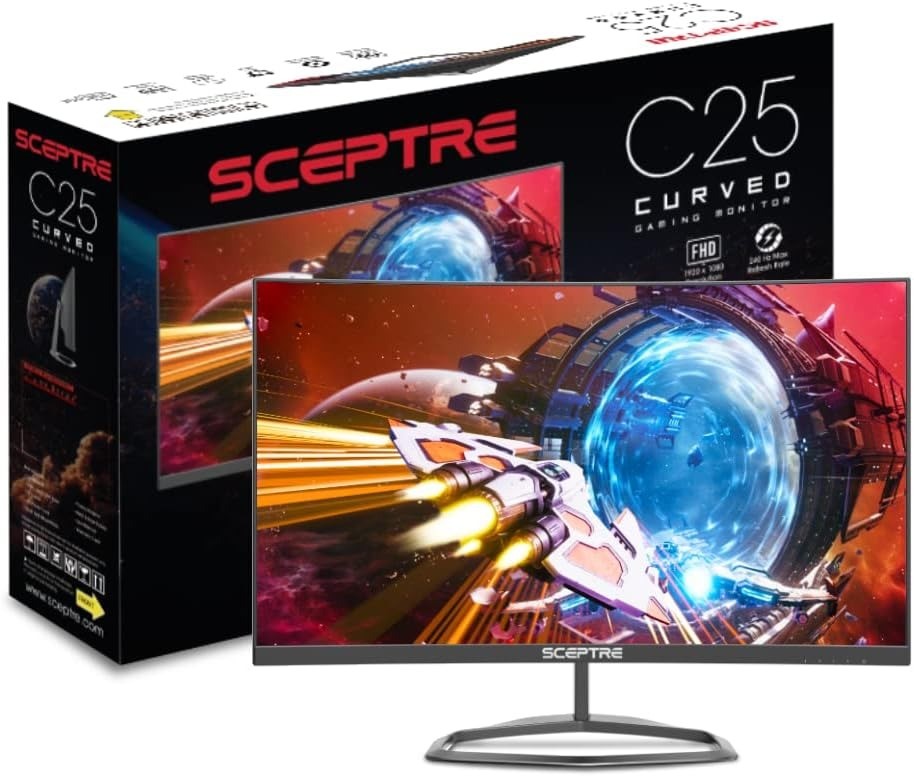 computadoras y laptops - OFERTA MONITOR Sceptre Monitor curvo 245" 240Hz 1080p C25 Curved Gaiming